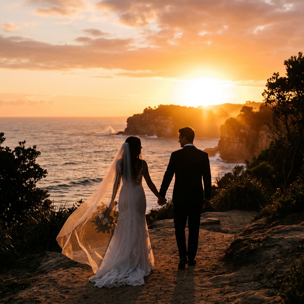 Wedding Couple Walking